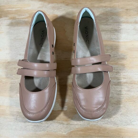 Vionic Cala Tan Mary Janes Women’s Size 7.5 - Picture 2 of 7